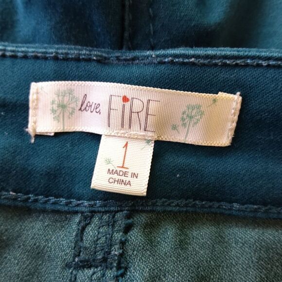 (3/$20) Love Fire dark green for pocket skinny jeans - Picture 9 of 9